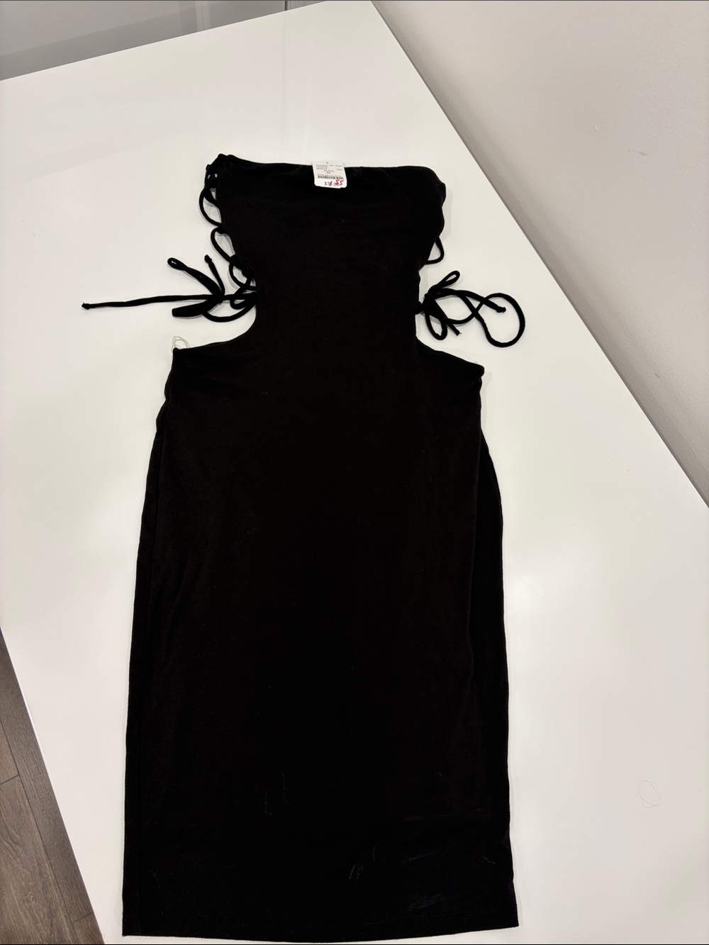 Mendocino Black Side-Tie Bodycon Dress